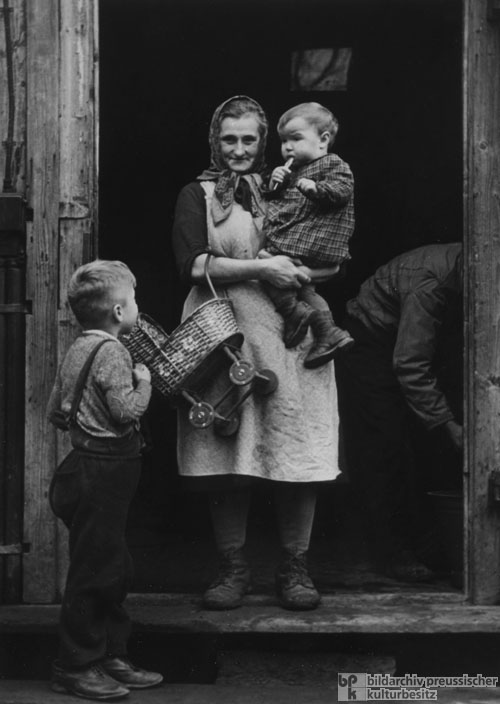 Family of Expellees at Camp Benthe near Hannover (1950)